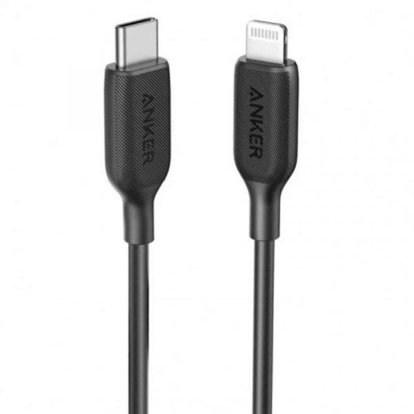 Anker PowerLine III 6ft USB-C To Lightning 2.0 Cable - Black - كابل